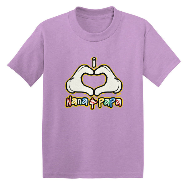 I Heart (Love) Nana & Papa Toddler T-shirt