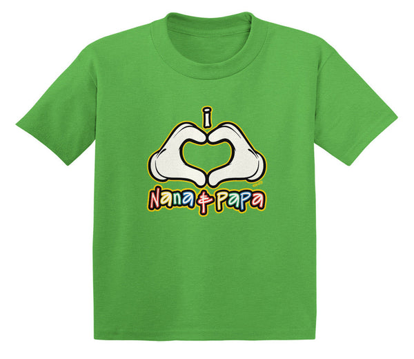 I Heart (Love) Nana & Papa Infant T-Shirt