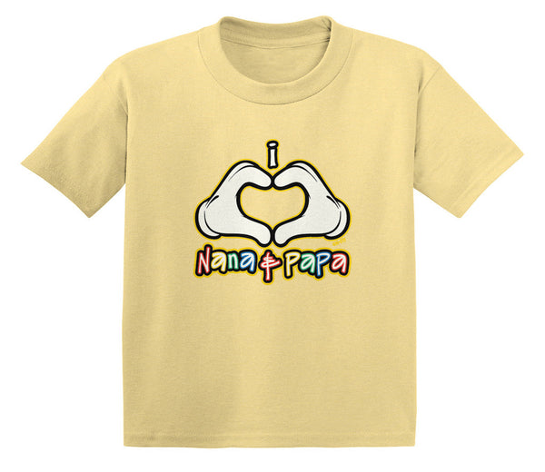I Heart (Love) Nana & Papa Infant T-Shirt