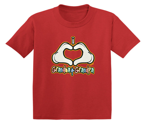 I Heart (Love) Grandma & Grandpa Infant T-Shirt