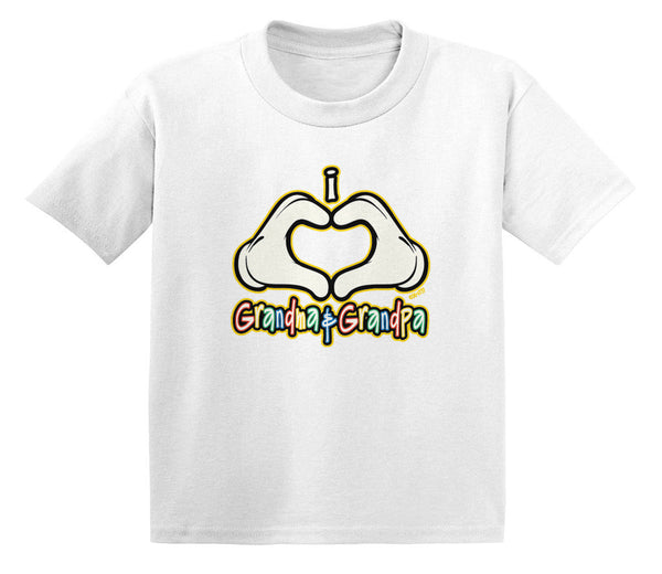 I Heart (Love) Grandma & Grandpa Infant T-Shirt