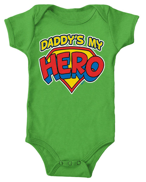 Daddy's My Hero Infant Lap Shoulder Bodysuit