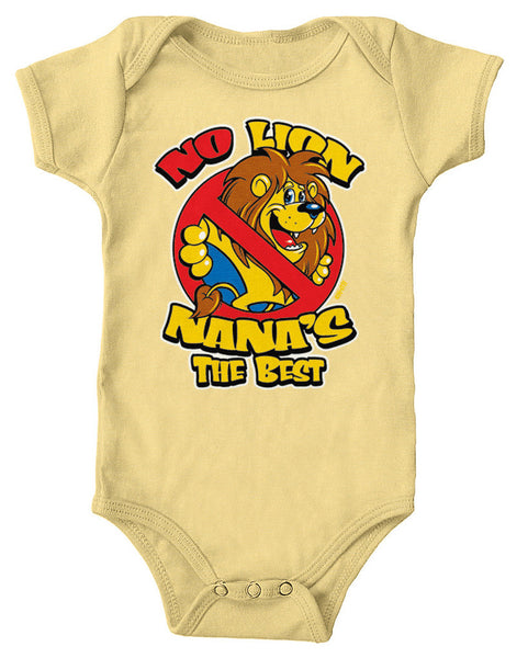 No Lion Nana's The Best Infant Lap Shoulder Bodysuit