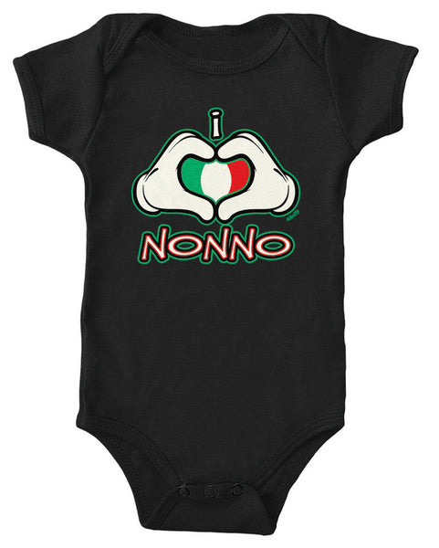 I Heart (Love) Nonno Infant Lap Shoulder Bodysuit