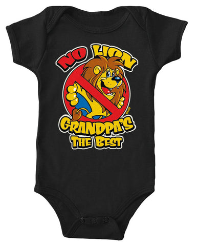 No Lion Grandpa's The Best Infant Lap Shoulder Bodysuit
