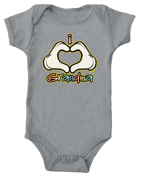 I Heart (Love) Grandma Infant Lap Shoulder Bodysuit