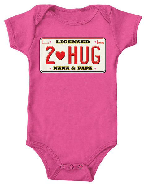 Licensed To Hug Nana & Papa Infant Lap Shoulder Bodysuit