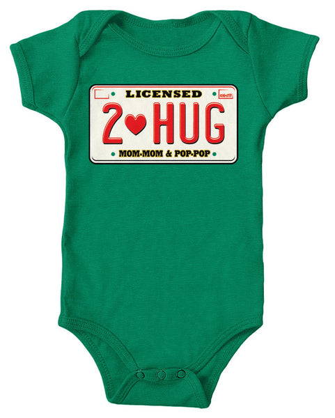 Licensed To Hug Mom-Mom & Pop-Pop Infant Lap Shoulder Bodysuit