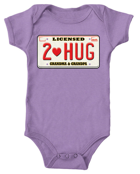 Licensed To Hug Grandma & Grandpa Infant Lap Shoulder Bodysuit