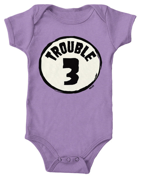 Trouble Number 3 Infant Lap Shoulder Bodysuit