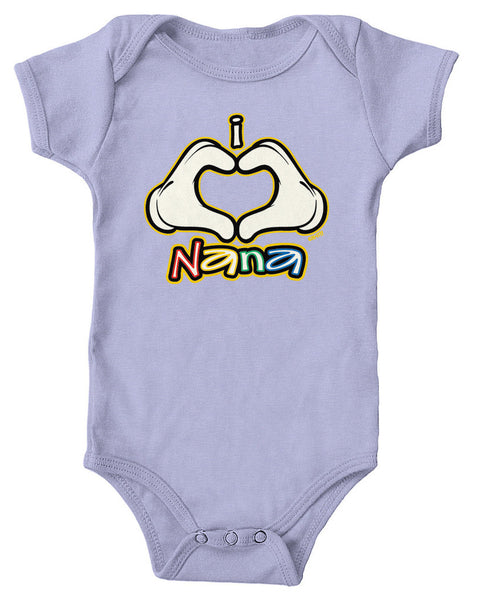 I Heart (Love) Nana Infant Lap Shoulder Bodysuit