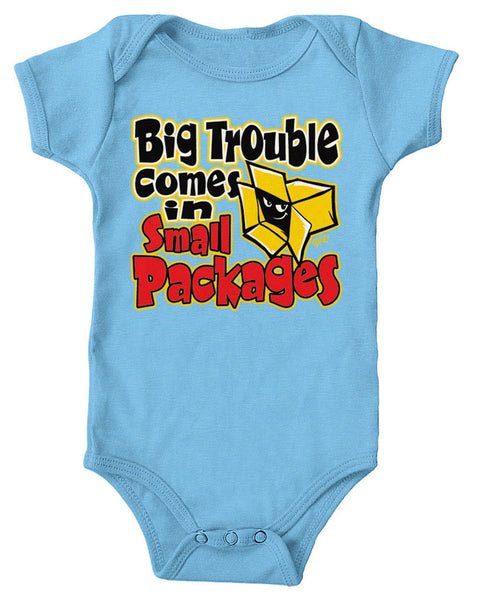 Big Trouble Comes In Small Packages Infant Lap Shoulder Bodysuit