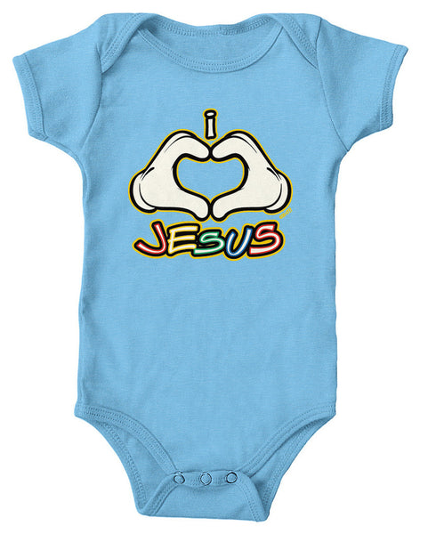 I Heart (Love) Jesus Infant Lap Shoulder Bodysuit