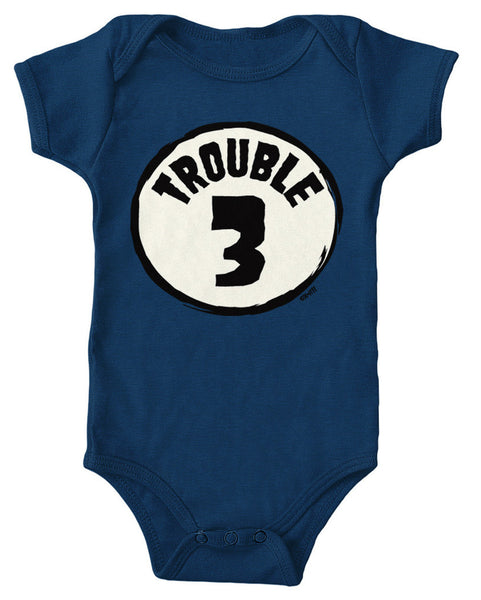 Trouble Number 3 Infant Lap Shoulder Bodysuit
