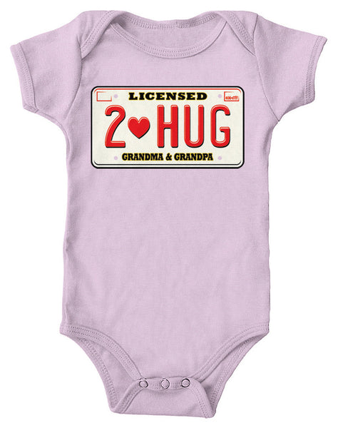 Licensed To Hug Grandma & Grandpa Infant Lap Shoulder Bodysuit