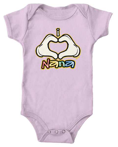 I Heart (Love) Nana Infant Lap Shoulder Bodysuit