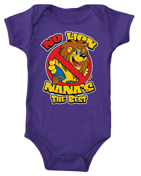 No Lion Nana's The Best Infant Lap Shoulder Bodysuit