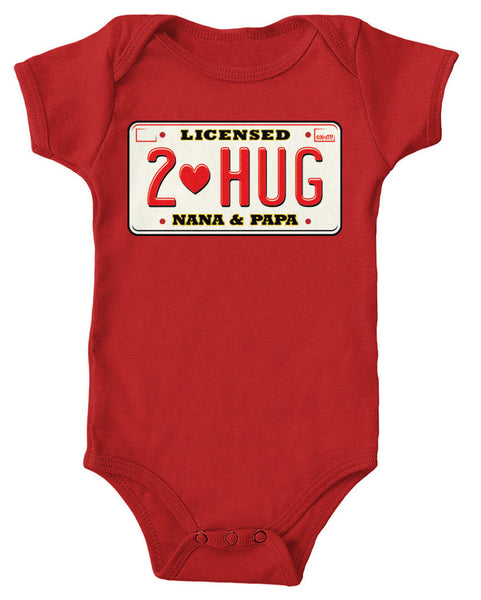 Licensed To Hug Nana & Papa Infant Lap Shoulder Bodysuit