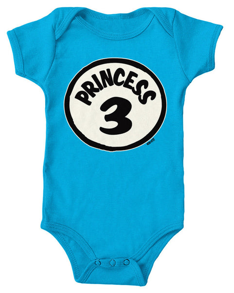 Princess Number 3 Infant Lap Shoulder Bodysuit