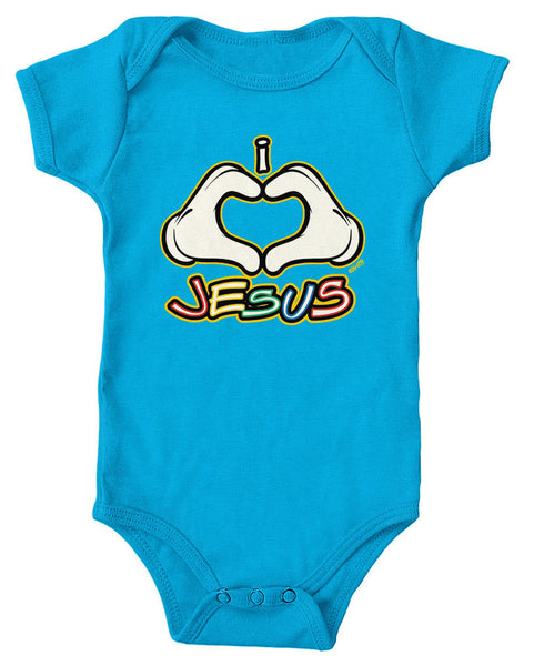 I Heart (Love) Jesus Infant Lap Shoulder Bodysuit
