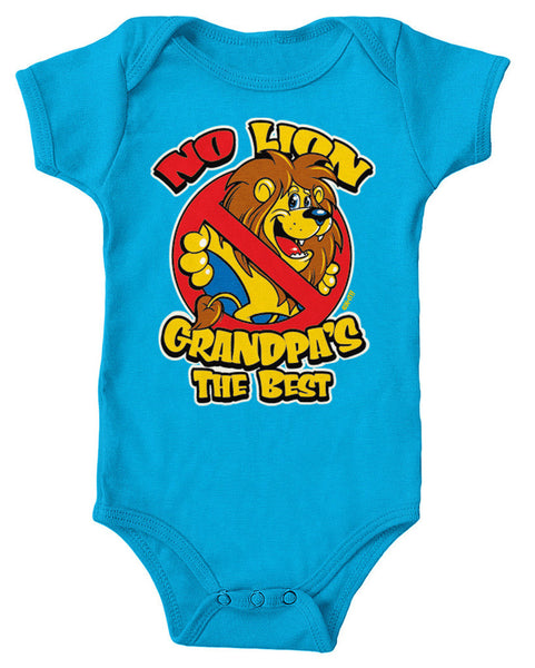 No Lion Grandpa's The Best Infant Lap Shoulder Bodysuit
