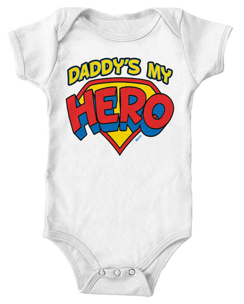 Daddy's My Hero Infant Lap Shoulder Bodysuit
